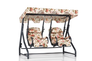 Balansoar dublu Daisy 2 Multicolor 110x165x200 cm - Img 3