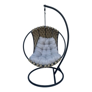Balansoar Makito, Pako World, Negru, PVC, Bej-Gri, 100x105x195 cm - Img 3
