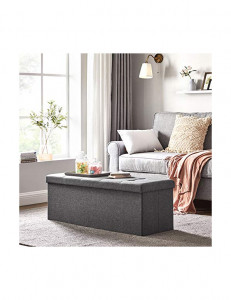 Banca de depozitare, Songmics, 110 x 38 x 38 cm, 300 Kg, LSF77K, Gri - Img 2
