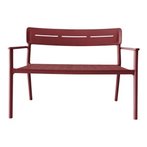 Banca pentru doua persoane Cadrin, Burgundy, 60x117x83 cm - Img 4