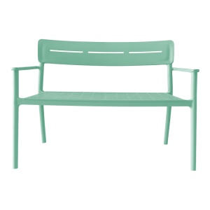 Banca pentru doua persoane Cadrin, Verde menta, 60x117x83 cm - Img 4