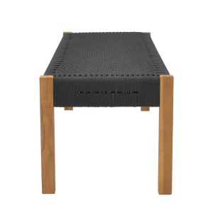 Bancuta de gradina Uma Boho Pako World Negru 150x45x40 cm - Img 3