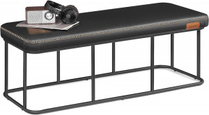 Bancuta intrare hol, Vasagle, Negru, 120x40x45 cm - Img 2