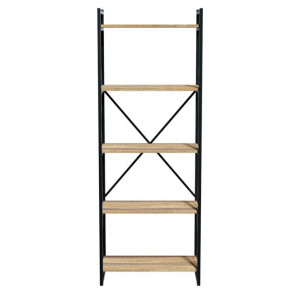 Biblioteca Baker nuc-negru 66x34x180cm - Img 3