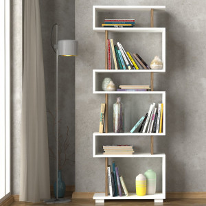 Biblioteca Blok Alb-Walnut - Img 2