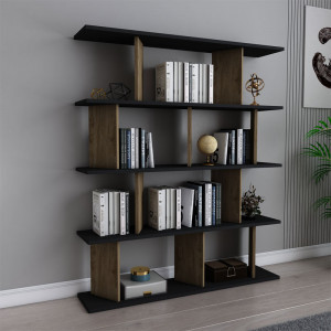 Biblioteca Ratu sonoma - negru 120x24.6x141cm - Img 2