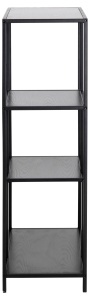 Biblioteca Seaford, Negru, 114x77x35 cm - Img 5