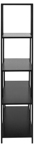 Biblioteca Seaford, Negru, 150x135x35 cm - Img 5