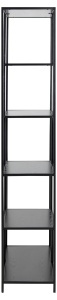 Biblioteca Seaford, Negru V1, 185x77x35 cm - Img 6