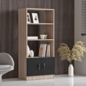 Biblioteca Vario D - Oak, Negru