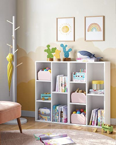 Biblioteca, Vasagle, Alb, 80x50x24 cm - Img 6