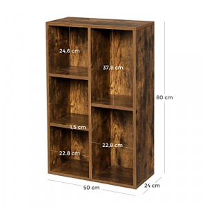 Biblioteca, Vasagle, Antic, 80x50x24 cm - Img 4