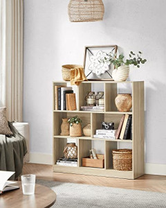 Biblioteca, Vasagle, Natural, 100x97.5x30 cm - Img 3