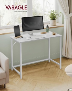 Birou Alb Vasagle 101x50x75.5 cm - Img 2