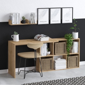 Birou Blake Stejar 74x145x45 cm - Img 3