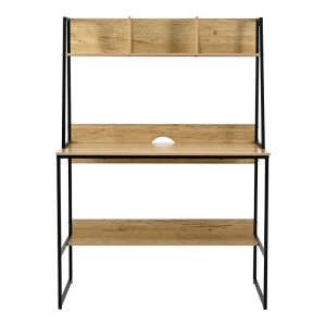 Birou cu raft Herbey, Pako World, Stejar, 100x48x139 cm - Img 4