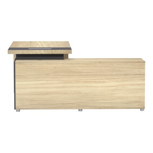 Birou pe colt Lotus Natural 180x180x75 cm - Img 5