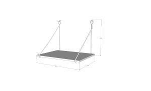 Birou suspendat Tuna Nuc 70x50x50 cm - Img 4