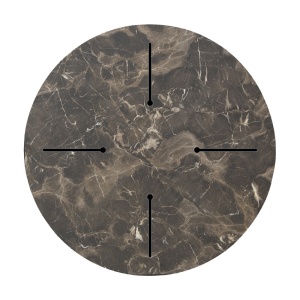 Blat de masa Verhia, Pako World, Gri inchis, Aspect marmura, 12 mm, 69 cm - Img 2