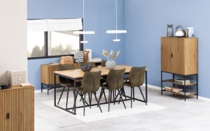 Cabinet Jaipur V1, Natural, 140x80x40 cm - Img 2
