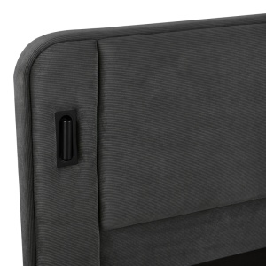 Cadru de pat LED Fomo, Antracit, 215x217x110 cm - Img 6
