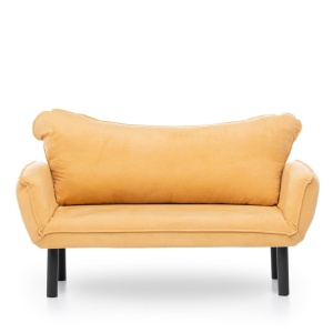 Canapea 2 locuri Chatto Mustar 140x70x65 cm - Img 3