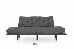 Canapea 3 locuri extensibila Nitta Gri - Img 14