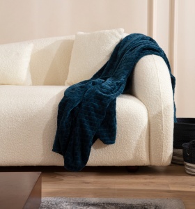 Canapea 3 locuri Venedik Crem 236x76x91 cm - Img 2