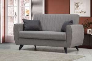 Canapea extensibila 2 locuri Nabulsi Gri 127x46 cm - Img 2