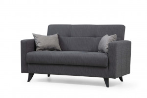 Canapea extensibila 2 locuri Nabulsi Gri inchis 127x46 cm - Img 5