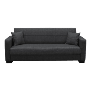 Canapea extensibila cu spatiu de depozitare Vox, Gri, 180x75x85 cm - Img 5