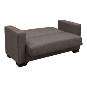 Canapea extensibila cu spatiu de depozitare Vox, Maro/Negru, 180x75x85 cm - Img 3