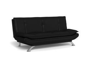 Canapea extensibila Faith, Negru, 91x194x98 cm - Img 4