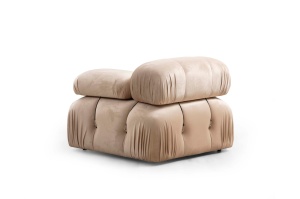 Canapea modulara 3 locuri Bubble Crem 288x95x75 cm - Img 4