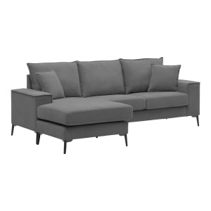 Canapea reversibila Ravelma, Antracit, 241x168x87 cm - Img 4