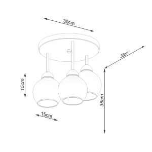 Candelabru Alino Negru 35x35x35 cm - Img 5