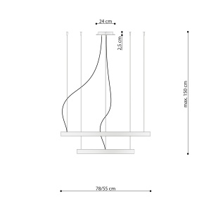 Candelabru LED Rio 55x78 Alb 3000K 78x78x150 cm - Img 4