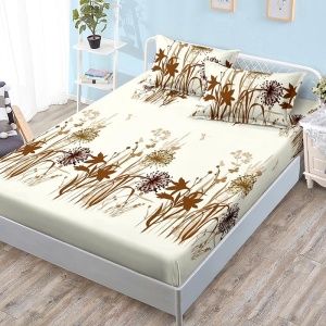 Cearsaf de pat cu elastic si 2 fete de perna Grace 180x200 cm (Finet)
