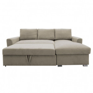 Coltar canapea extensibila colt stanga Belle bej 236x164x88cm - Img 5