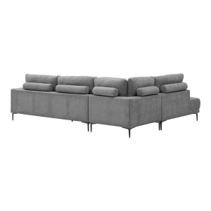 Coltar dreapta Maliva, Gri, 280x210x100 cm - Img 6