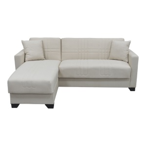 Coltar extensibil reversibil, Stashio, Crem, 202x143x84 cm - Img 5