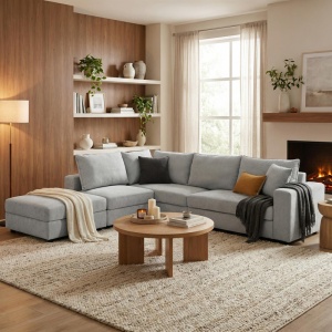 Coltar modular, Navaro, Pako, Gri 281x256x85 cm