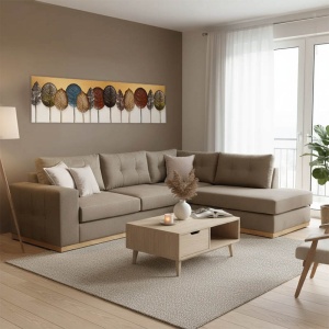 Coltar Stanga Boston Mocha - Crem - Natural 280x225x95 cm