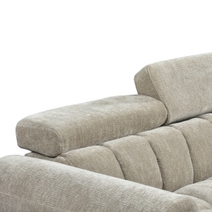Coltar stanga extensibil cu depozitare, Nuvora, Pako, Bej 244x225x79 cm - Img 8