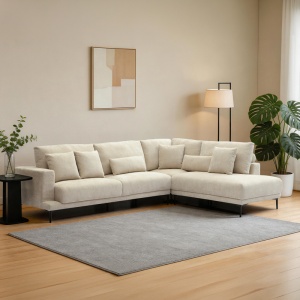 Coltar stanga Maliva, Bej, 277x206x85 cm