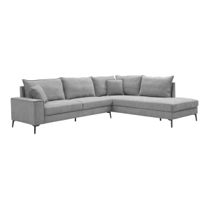 Coltar stanga Zenqua, Gri, 291x233x90 cm - Img 2
