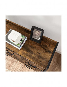Comoda cu 7 sertare, Vasagle, 98 x 28.5 x 85, LTS137B01, Maro Rustic - Img 4