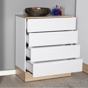Comoda Pelita, Pako World, Stejar-Alb, 72x40x88 cm - Img 2