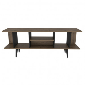 Comoda TV Akya - Walnut, Negru - Img 6