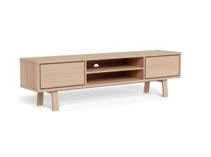 Comoda TV Lamberth, Alb, 50x180x40 cm - Img 2